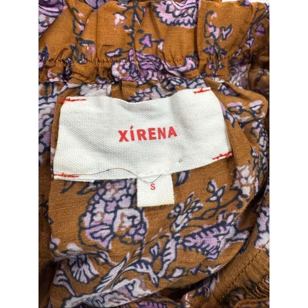 Xirena Lea Dress Small Golden Clover Floral Silk Cotton Peasant Mini Boho Tiered - Picture 6 of 7